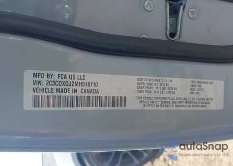 2021 Dodge Charger Scat Pack Rwd from USA, damaged, VIN 2C3CDXGJ2MH518710